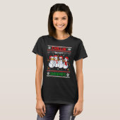 Chillin' With My Snowmies Snowman Christmas Ugly S T-Shirt (Vorne ganz)