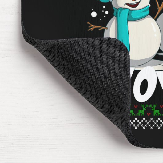 Chillin' With My Snowmies - Ugly Christmas Snowman Mousepad (Ecke)