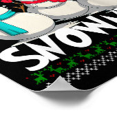Chillin' With My Snowmies - Ugly Christmas Snowman Poster (Ecke)