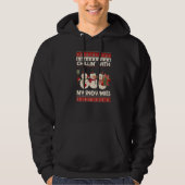 Chillin' With My Snowmies Ugly Christmas Snowman S Hoodie (Vorderseite)