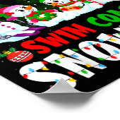 Chillin With My Swim Coach Snowmies Xmas Swimmer  Poster (Ecke)