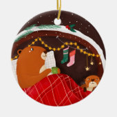 Chilling Beavers Keramik Ornament (Vorne)