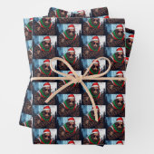 Chilling Bigfoot Santa Claus Funny Sasquatch Geschenkpapier Set (Beispiel)