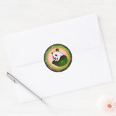 Chilling Chomping Panda Orange Runder Aufkleber (Umschlag)