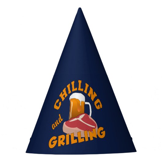 Chilling & Grilling GRILLEN Party Hut Partyhütchen (Vorderseite)