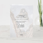 "Chilling" Junco, 5" x 7" Faltkarte Karte (Rückseite)