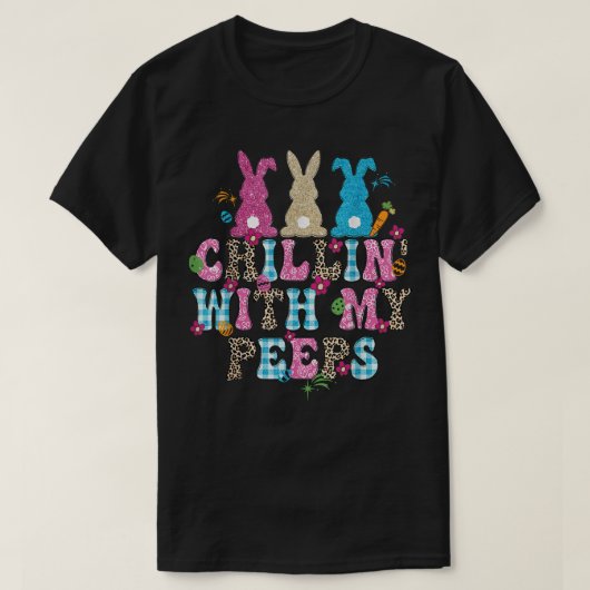Chilling' mit meinen Pieps Bunny Rabbit Leopard Ka T-Shirt (Design vorne)