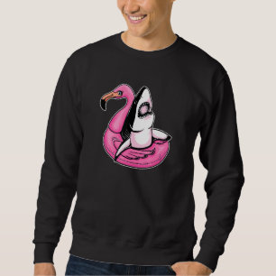 Chilling Shark Pool Flamingo Sad ästhetische Edgy Sweatshirt