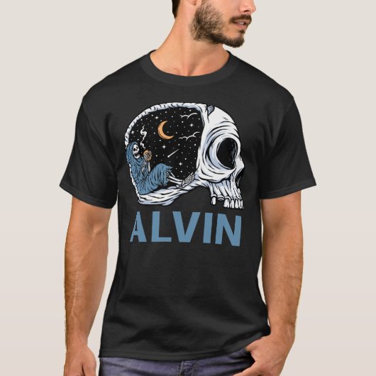 Chilling Skeleton Alvin T-Shirt (Vorderseite)