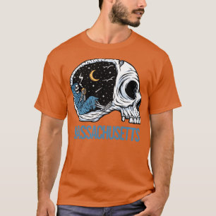 Chilling Skeleton Massachusetts T-Shirt