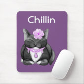 Chilling Tuxedo Cat Mousepad (Mit Mouse)