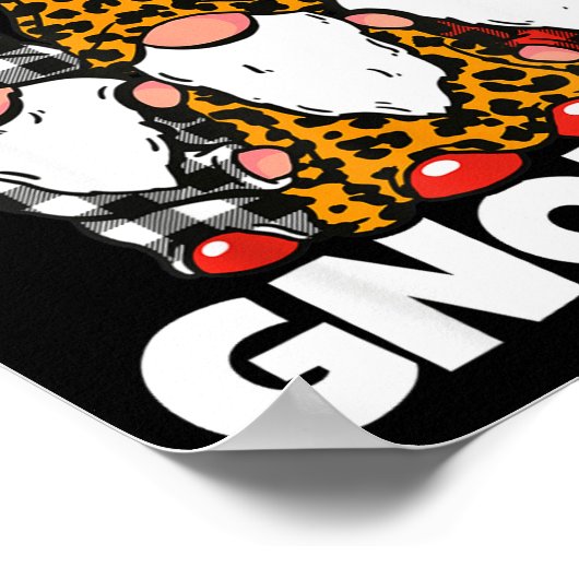 Chilling With My Gnomies _ Cute Garden Gnome Chris Poster (Ecke)