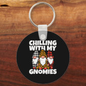Chilling With My Gnomies _ Cute Garden Gnome Chris Schlüsselanhänger (Vorderseite)