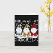 Chilling With My Gnomies Funny Group Of Gnomes Chr Karte (Gelbe Blume)