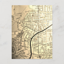 Chilliwack, British Columbia, Kanada Vintag Map Postkarte