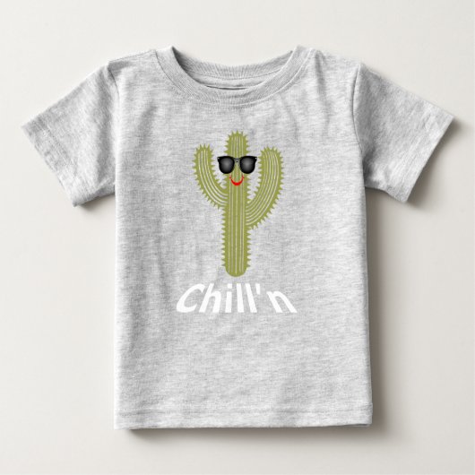 Chill'n Cactus Design - Baby Fine Jersey T - Shirt (Vorderseite)