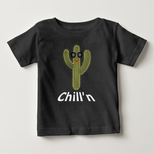 Chill'n Cactus Design - Baby Fine Jersey T - Shirt (Vorderseite)