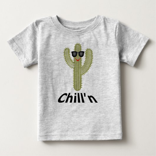 Chill'n Cactus Design - Baby Fine Jersey T - Shirt (Vorderseite)