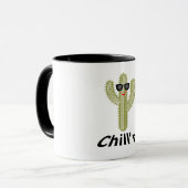 Chill'n Cactus Design - Black 11 oz Combo Tasse (Vorderseite Links)