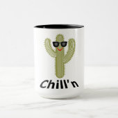 Chill'n Cactus Design - Black 15 oz Combo Tasse (Zentrum)