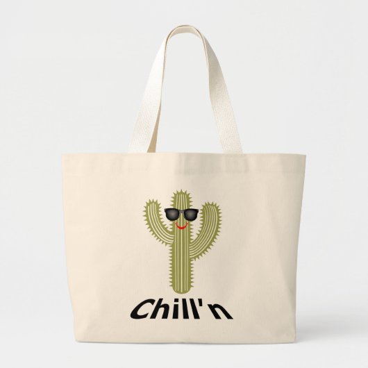 Chill'n Cactus Design - Jumbo-Tasche Jumbo Stoffbeutel (Vorne)