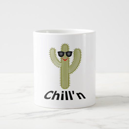 Chill'n Cactus Design - Jumbo Tasse (Vorderseite)