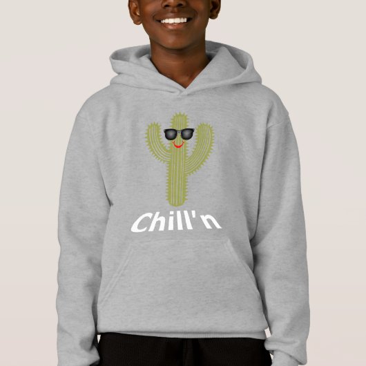 Chill'n Cactus Design - Kids' Pullover Hoodie (Vorderseite)