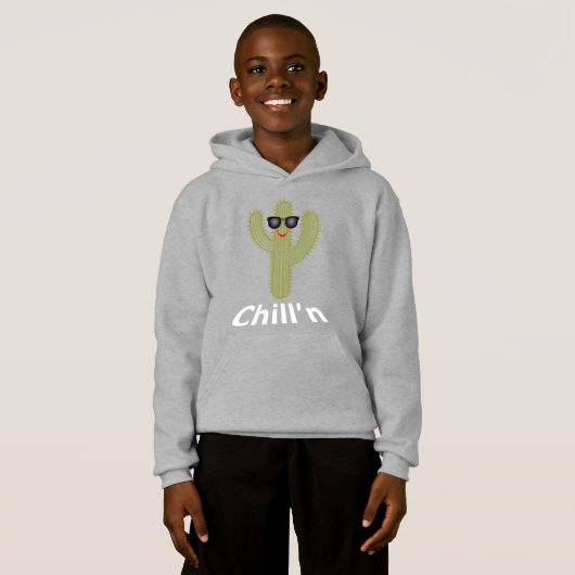 Chill'n Cactus Design - Kids' Pullover Hoodie (Vorne ganz)