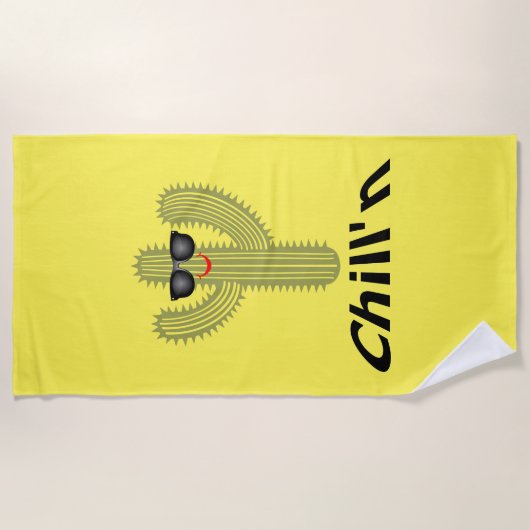Chill'n Cactus Design - Strandtuch (Vorderseite)