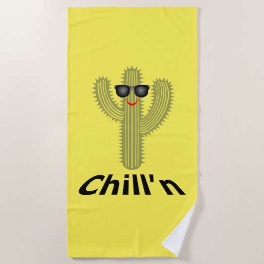 Chill'n Cactus Design - Strandtuch (Vorderseite)