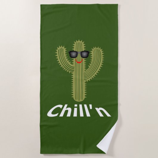 Chill'n Cactus Design - Strandtuch (Vorderseite)