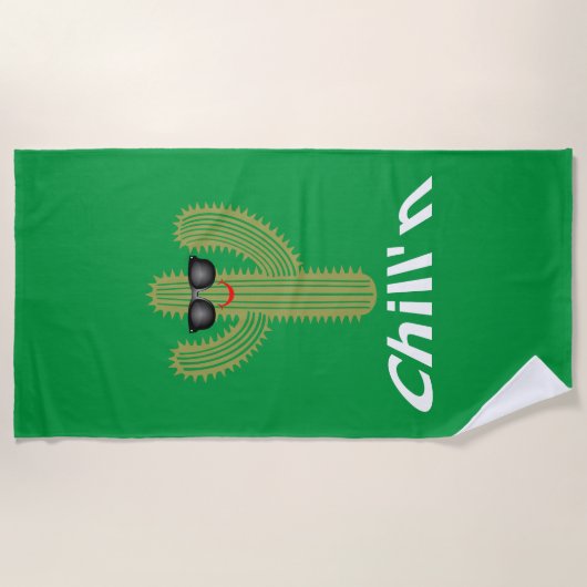 Chill'n Cactus Design - Strandtuch (Vorderseite)