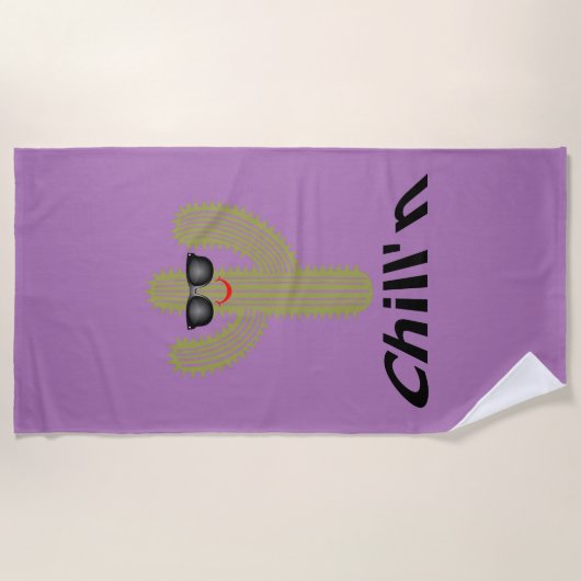 Chill'n Cactus Design - Strandtuch (Vorderseite)