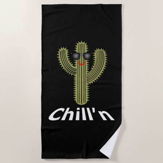 Chill'n Cactus Design - Strandtuch (Vorderseite)