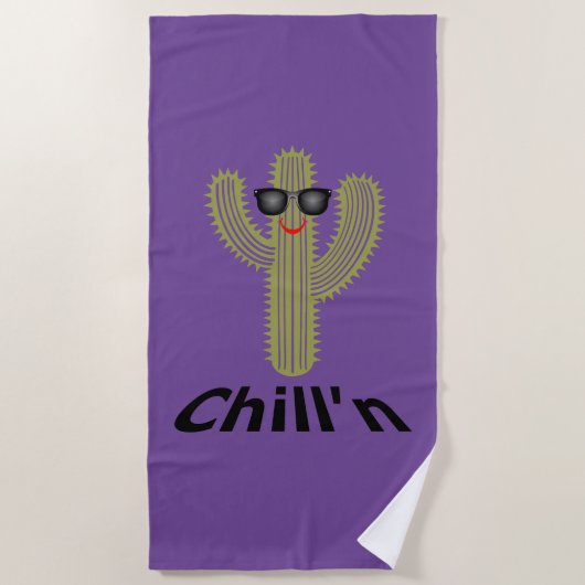 Chill'n Cactus Design - Strandtuch (Vorderseite)