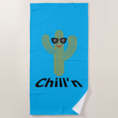 Chill'n Cactus Design - Strandtuch (Vorderseite)