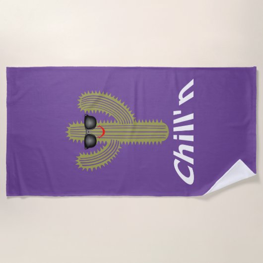 Chill'n Cactus Design - Strandtuch (Vorderseite)