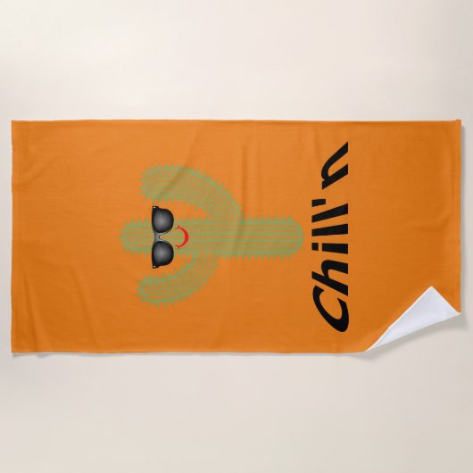 Chill'n Cactus Design - Strandtuch (Vorderseite)