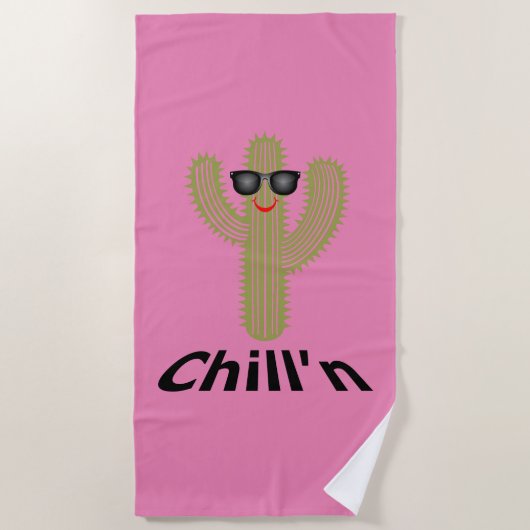Chill'n Cactus Design - Strandtuch (Vorderseite)