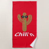 Chill'n Cactus Design - Strandtuch (Vorderseite)