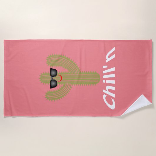 Chill'n Cactus Design - Strandtuch (Vorderseite)