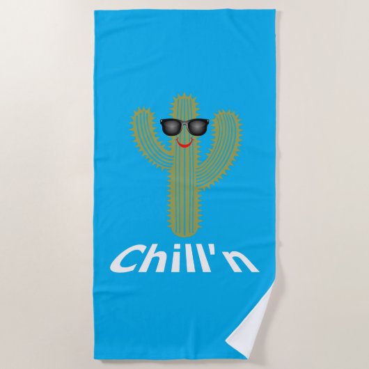 Chill'n Cactus Design - Strandtuch (Vorderseite)