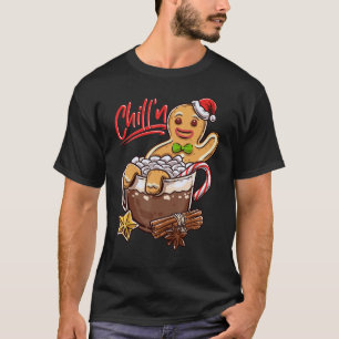Chill'n Gingerbrei Keks in heißem Kakao Weihnachte T-Shirt