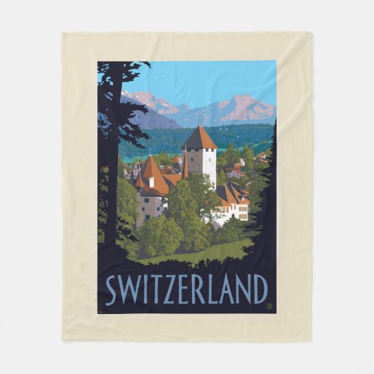 Chillon Castle | Schweiz Fleecedecke (Vorderseite)