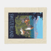 Chillon Castle | Schweiz Fleecedecke (Vorderseite (Horizontal))