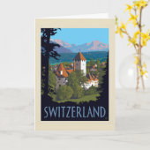 Chillon Castle | Schweiz Karte (Gelbe Blume)