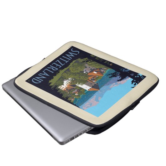 Chillon Castle | Schweiz Laptopschutzhülle (Vorne Knopf)