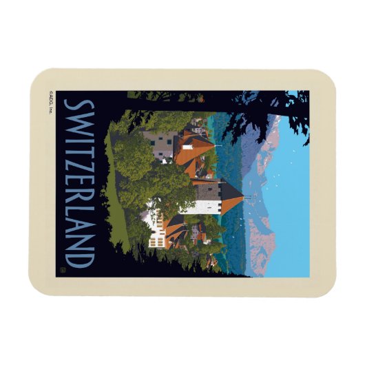 Chillon Castle | Schweiz Magnet (Horizontal)