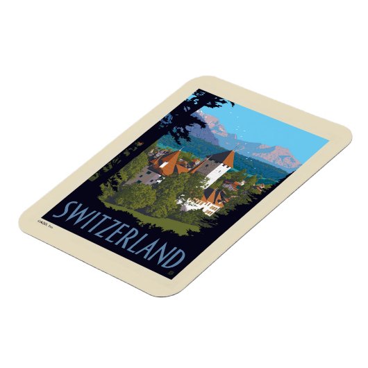 Chillon Castle | Schweiz Magnet (Linke Seite)