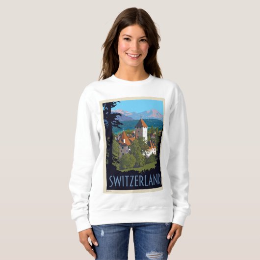 Chillon Castle | Schweiz Sweatshirt (Vorne ganz)
